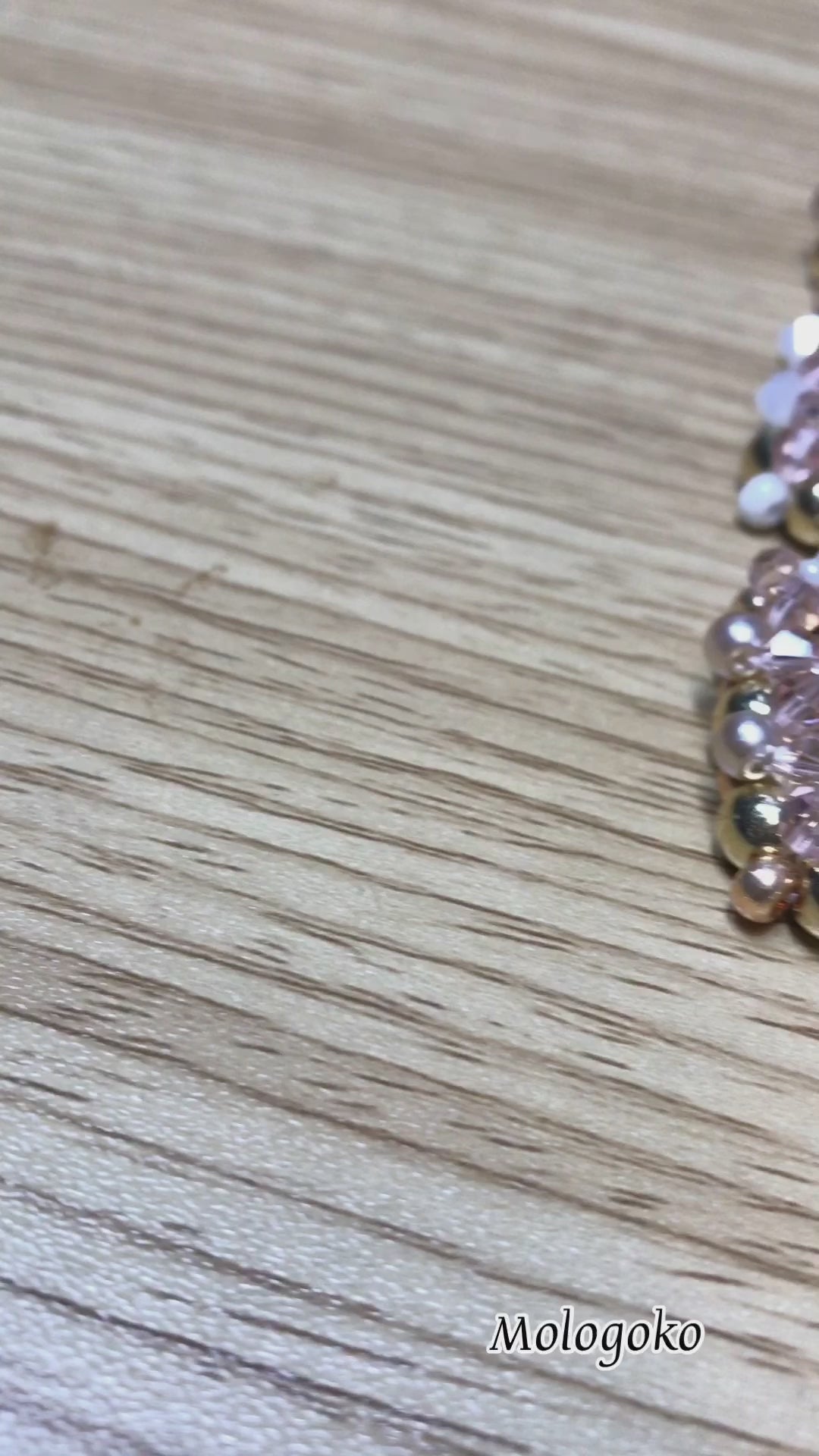 Blush Pink & Gold Chunky Bracelet