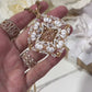 Dominique Reversible Handbeaded Lace Large Luxurious Pendant Necklace