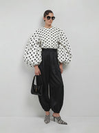 Ema Polka Dots Bubbles Sleeves Shirt