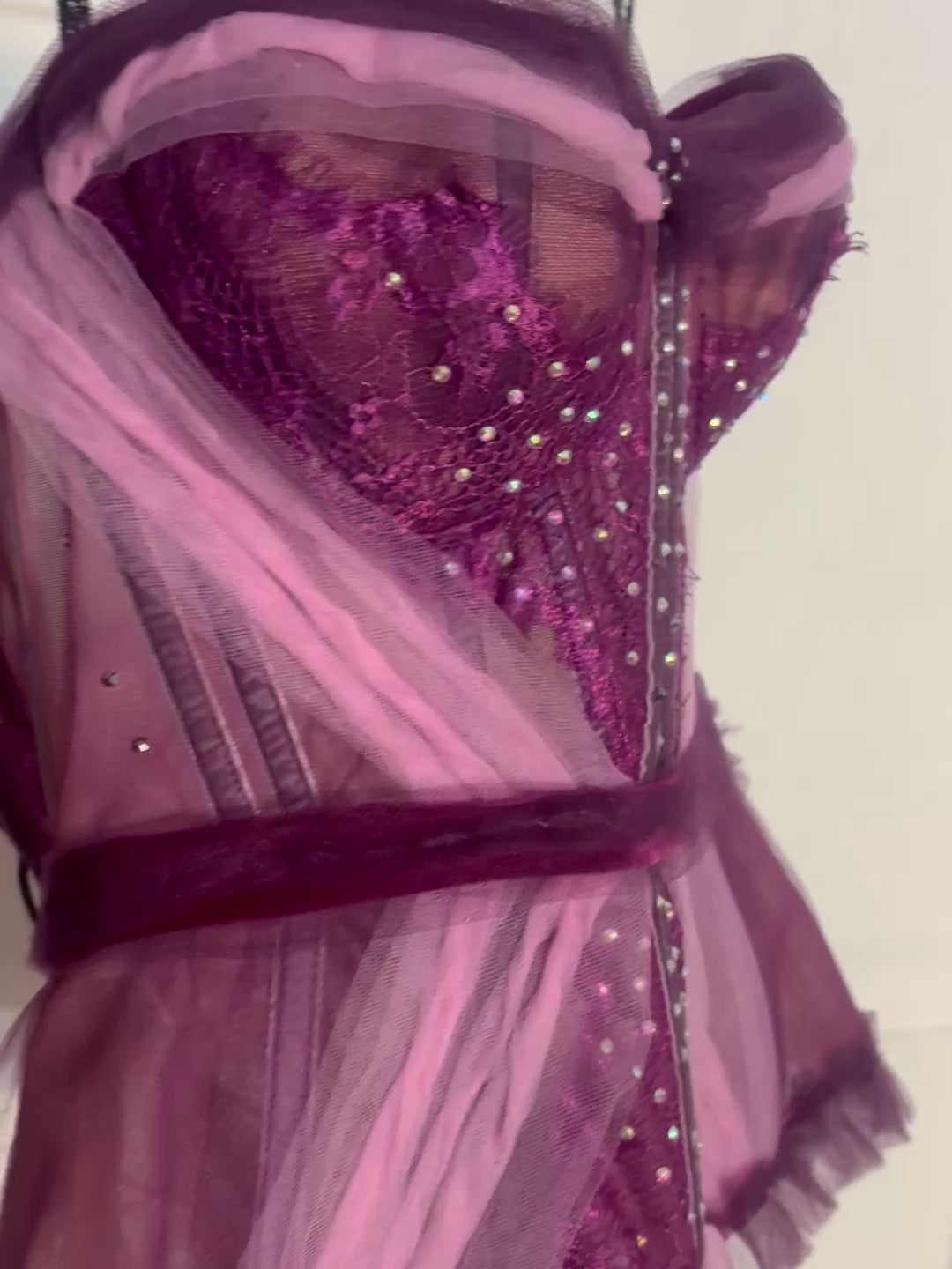 Purple Pink Rose Corset