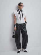 The Baroness 8" - 22” Long Collar Cuffs Set Stripped