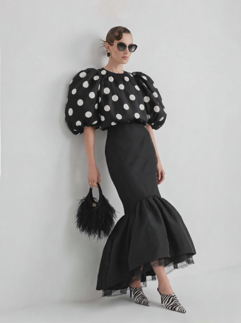 The Mademoiselle Bubble Crop Top