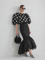 The Mademoiselle Bubble Crop Top