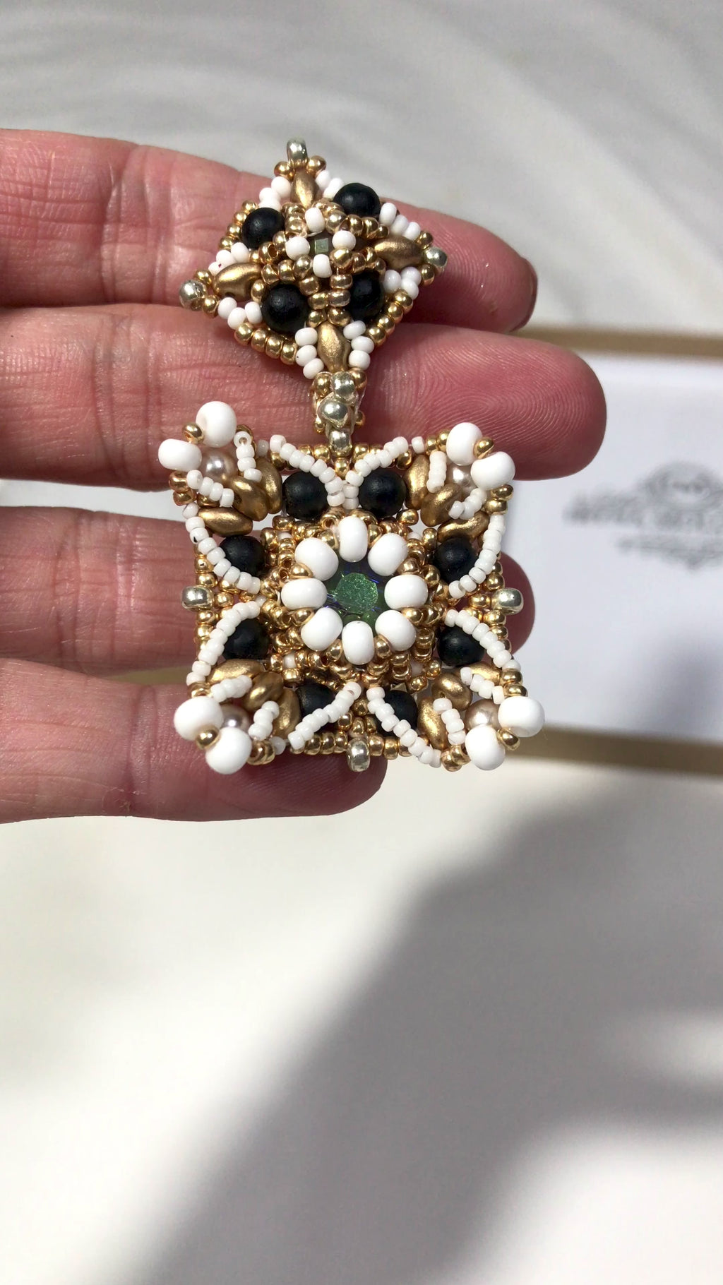 Juno Italian Style Beaded Large Earrings