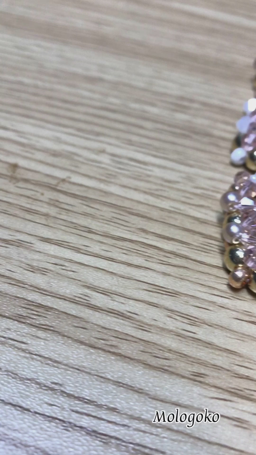 BLUSH PINK GOLD BEADED STATEMENT SET