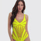 Yellow Lace One-Piece Swimsuit