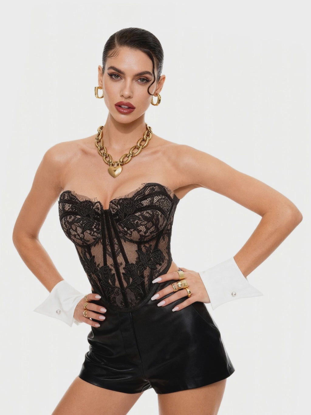 The Chapel Window Butterfly Bustier in Black