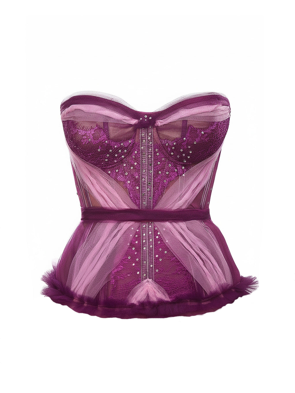 Purple Pink Rose Corset