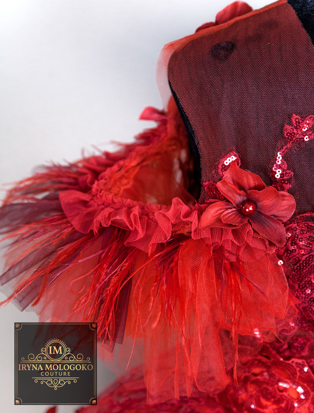 Red Princess Couture One-Of-A-Kind Gown - Mologoko Couture