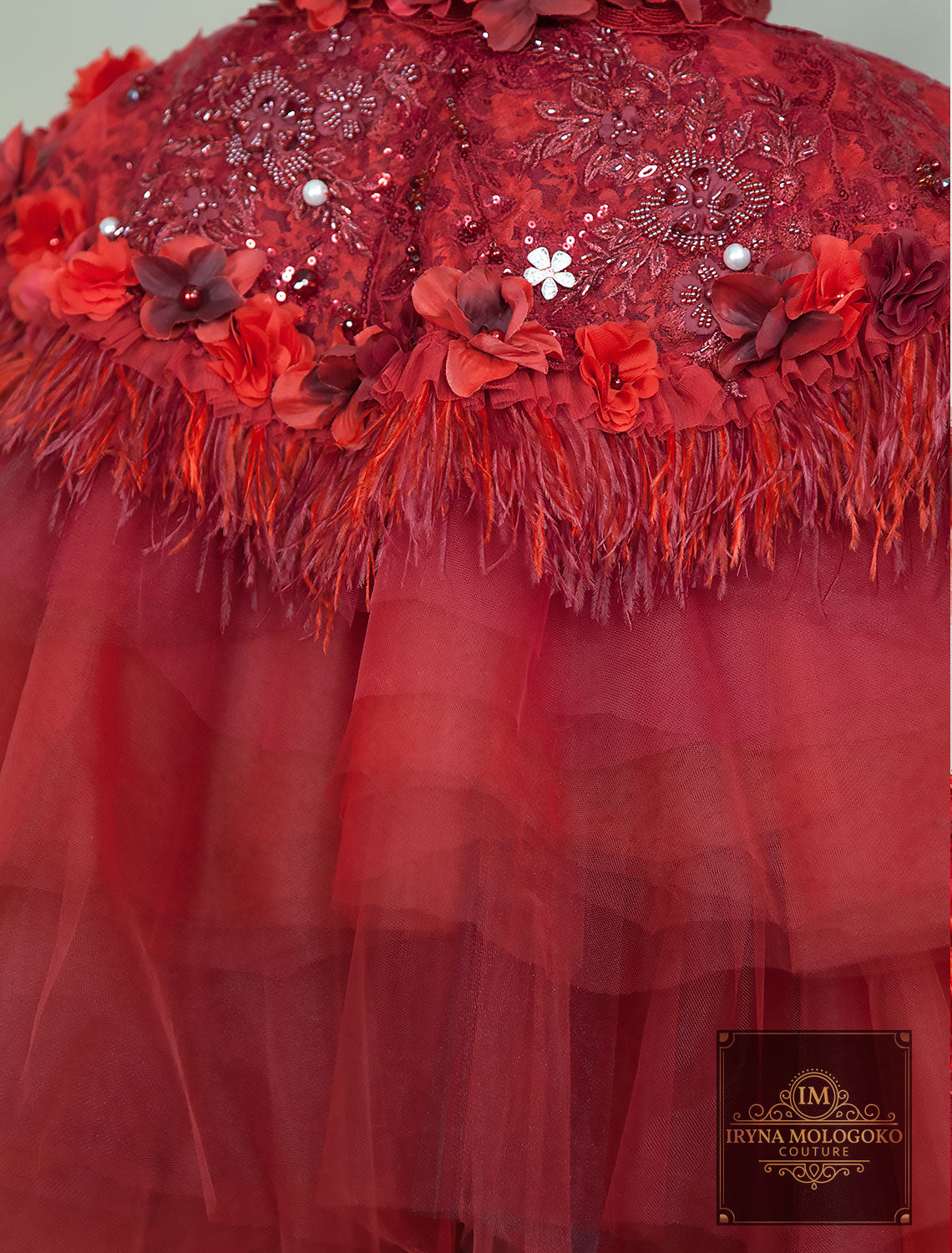 Red Princess Couture One-Of-A-Kind Gown - Mologoko Couture