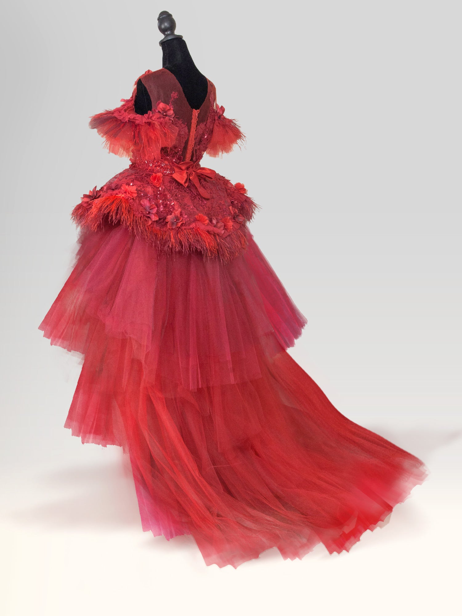 Red Princess Couture One-Of-A-Kind Gown - Mologoko Couture