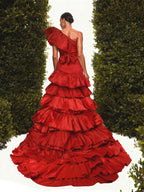 Marigold Sea Of Ruffles Gown