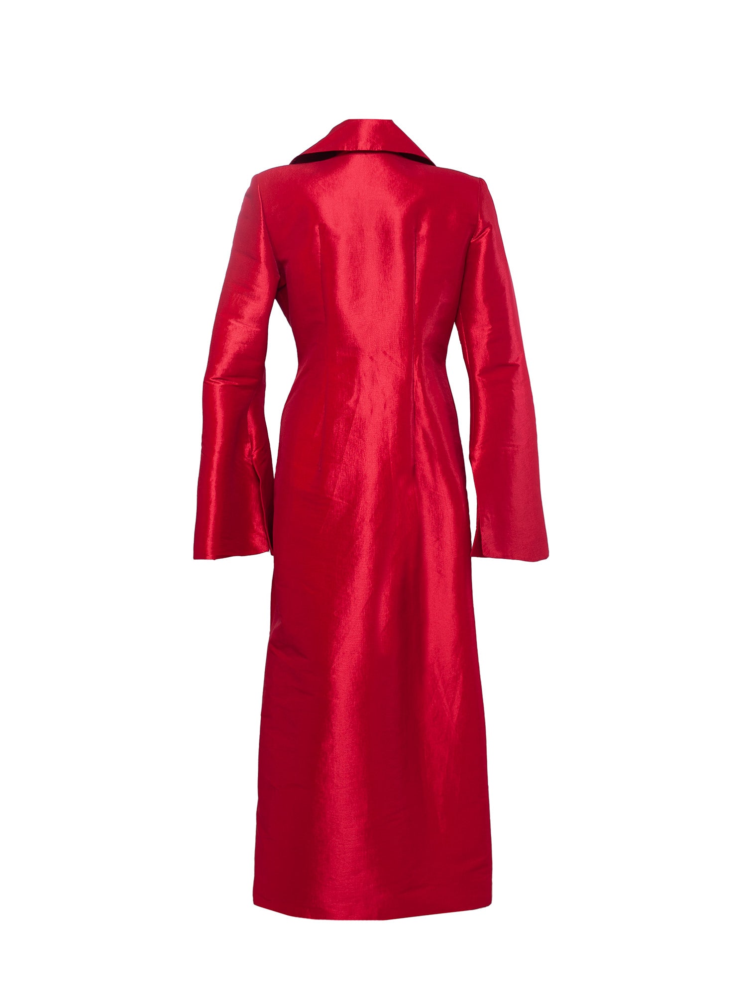 Long Strong Shoulder Coat Dress