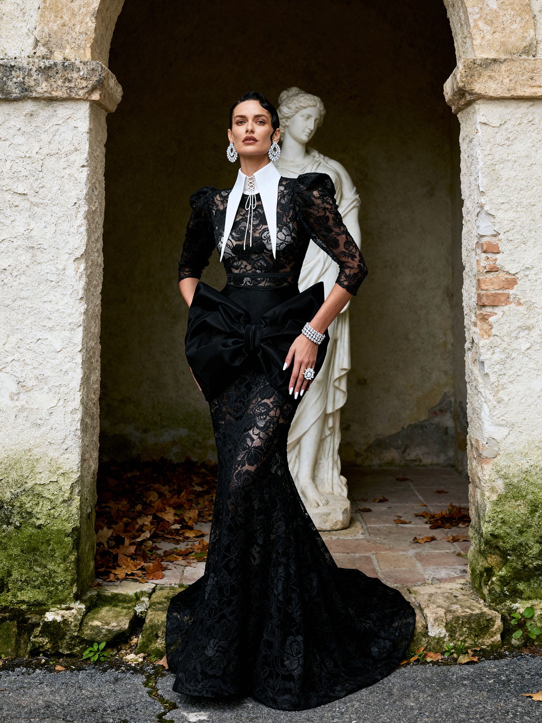 Big Bow Corseted Belt Mini Skirt