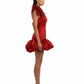 Margot Taffeta Dropwaist Mini Dress