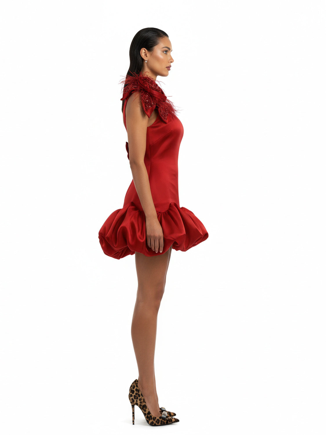 Margot Taffeta Dropwaist Mini Dress
