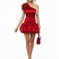 Margot Asymmetrical Neckline Mini Dress