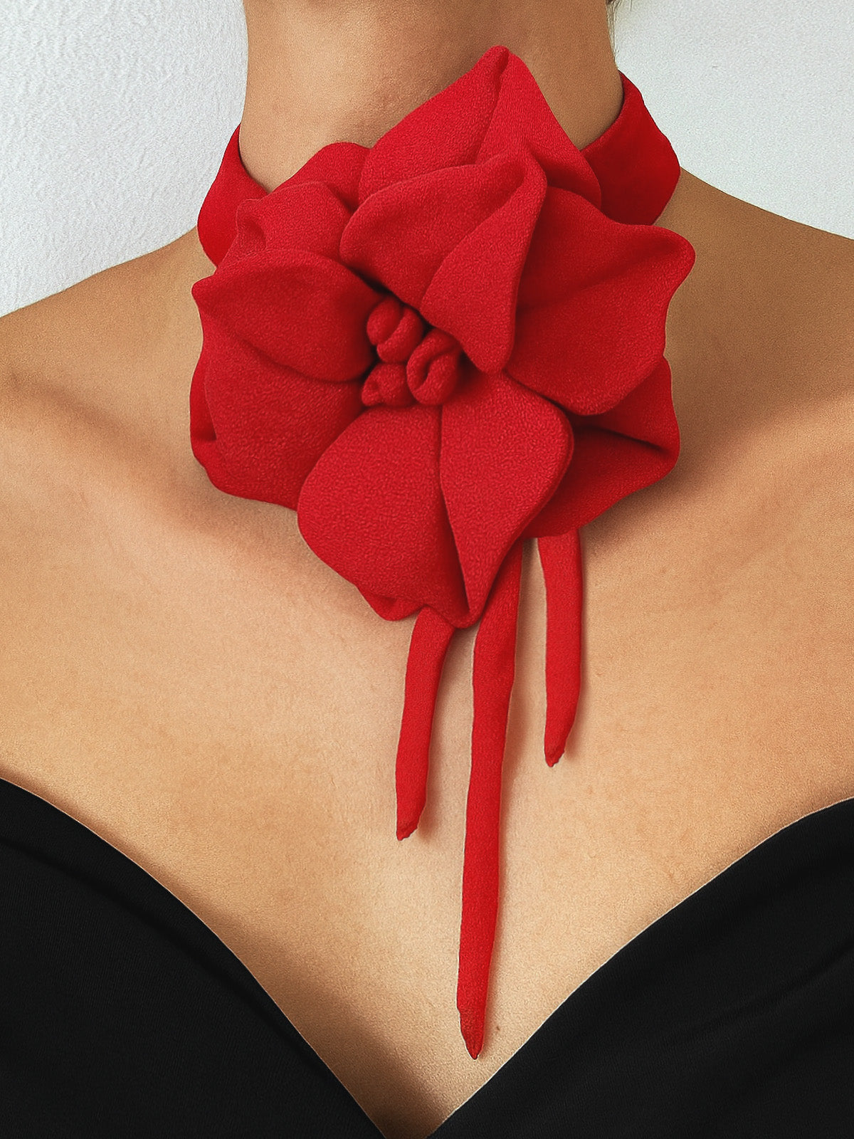 Silk Large Flower Choker