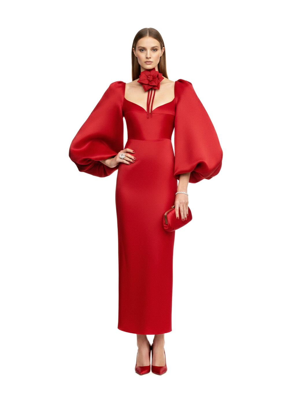 Silk Large Flower Choker