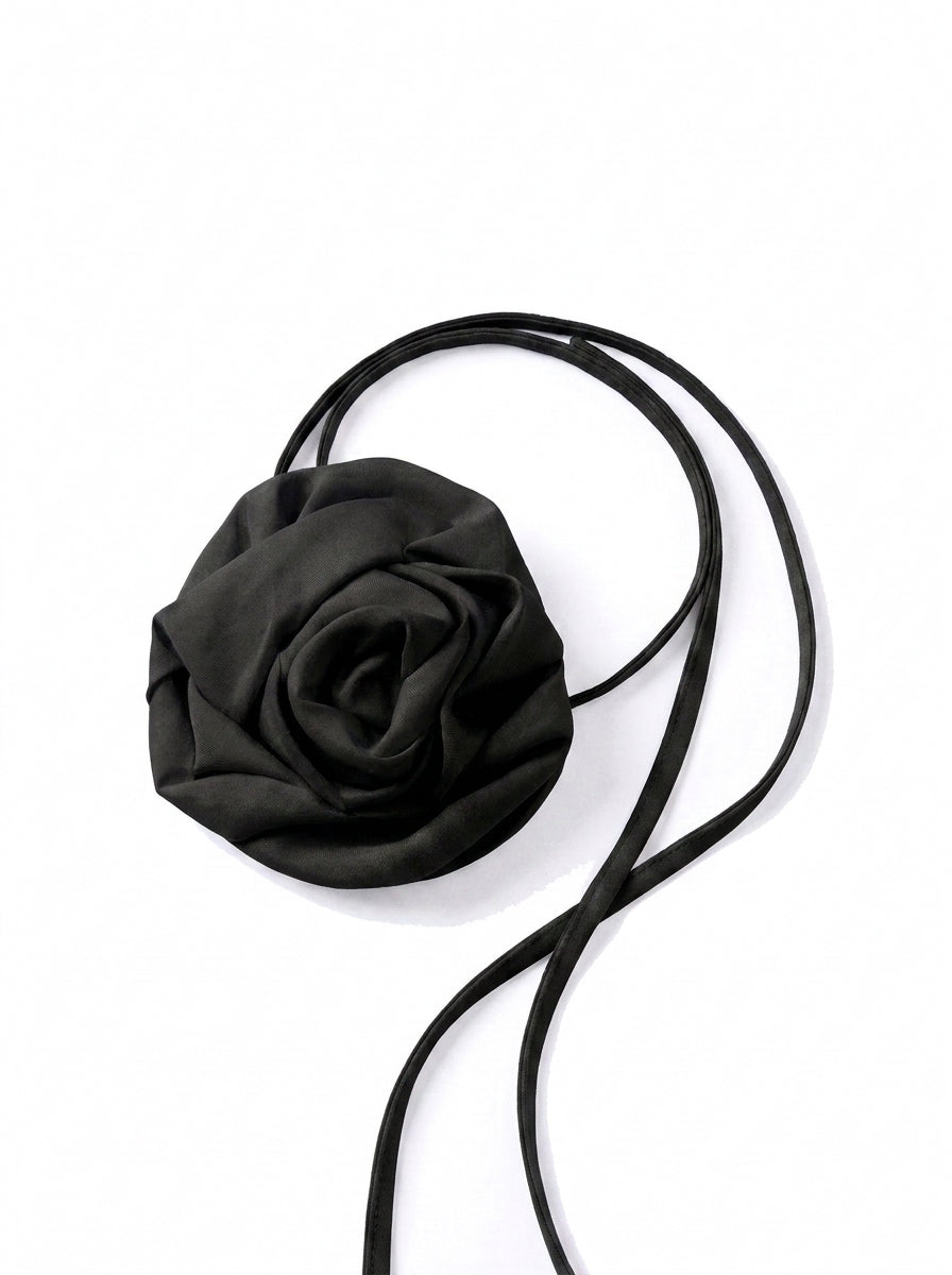 Cotton Rose Flower Choker