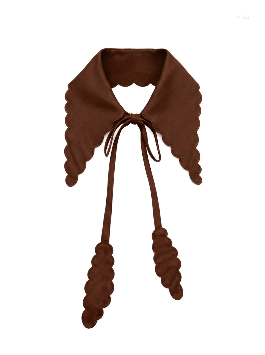 Scalloped Detachable Collar with Ties