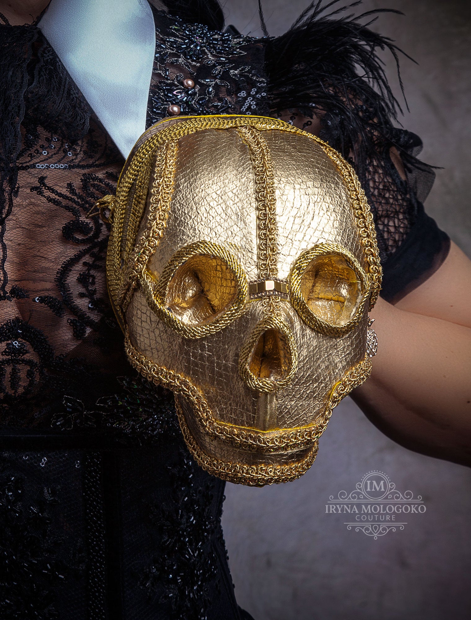 Wednesday Addams Skull Handbag Purse - Mologoko Couture