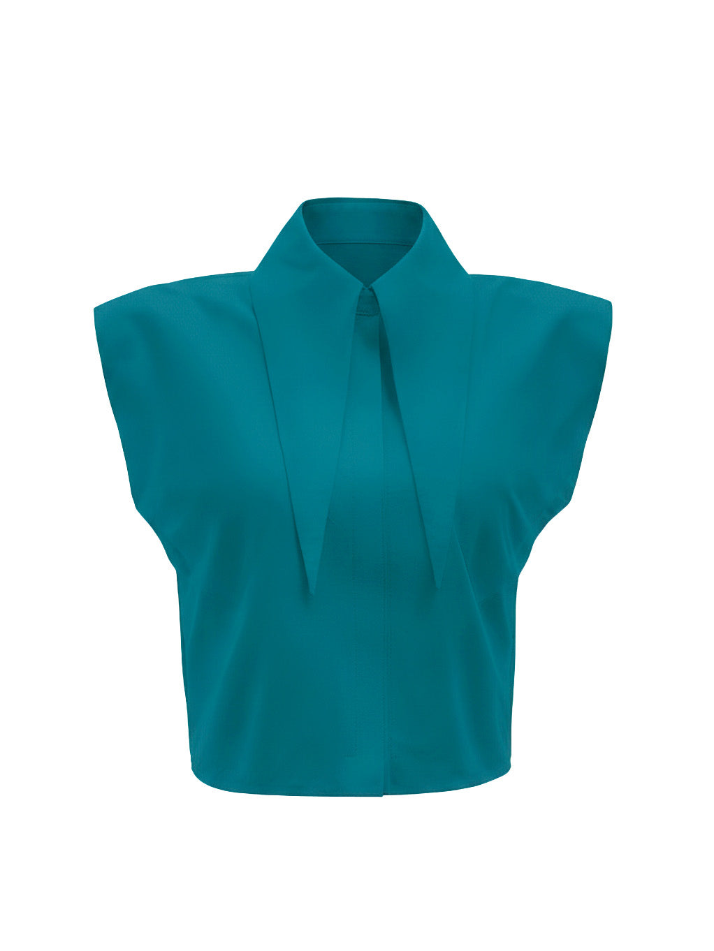 Large Pointy Collar Crop Top