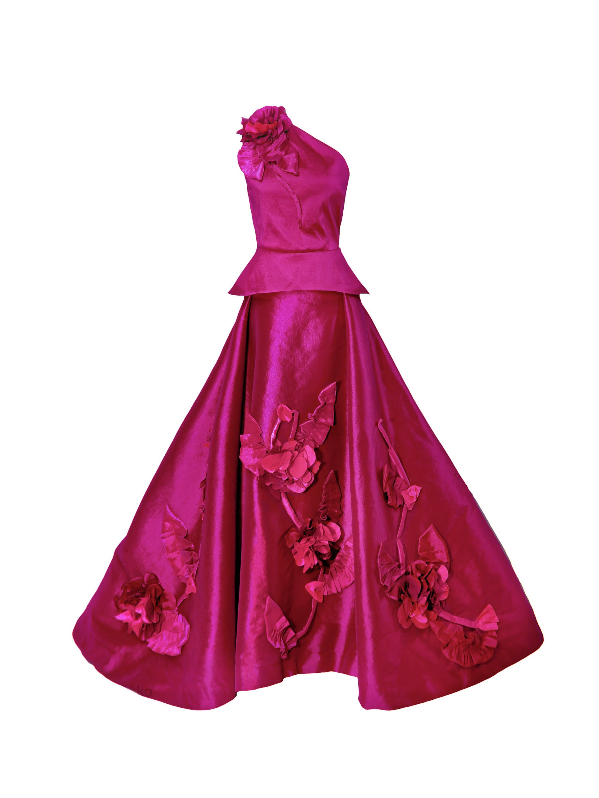 Viviana 3d Flowers Ball Gown Set