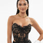 The Chapel Window Butterfly Bustier in Black