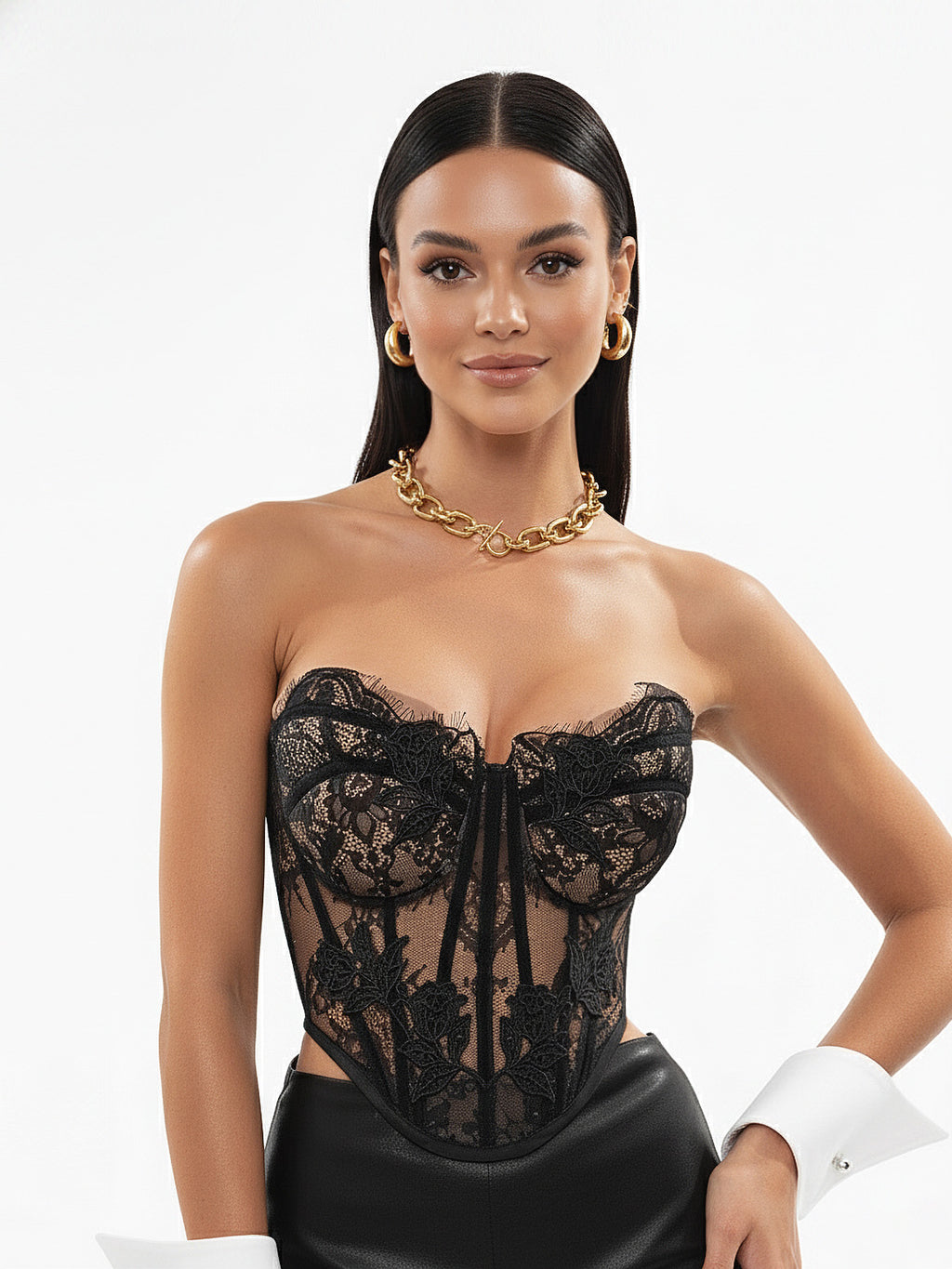 The Chapel Window Butterfly Bustier in Black