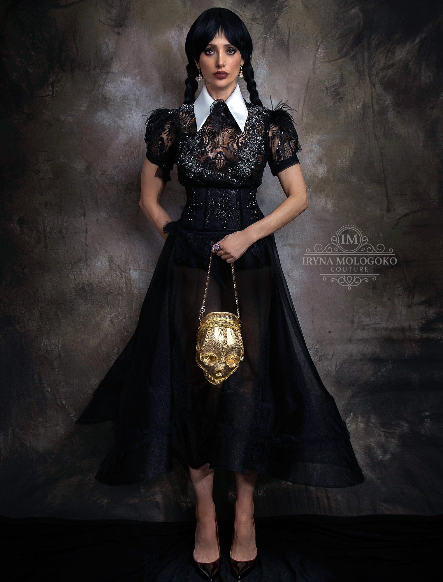 Wednesday Addams Removable White Pointy Collar - Mologoko Couture