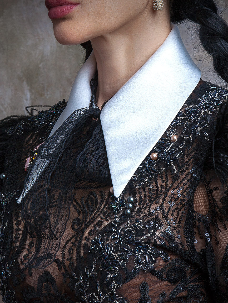 Wednesday Addams Removable White Pointy Collar - Mologoko Couture