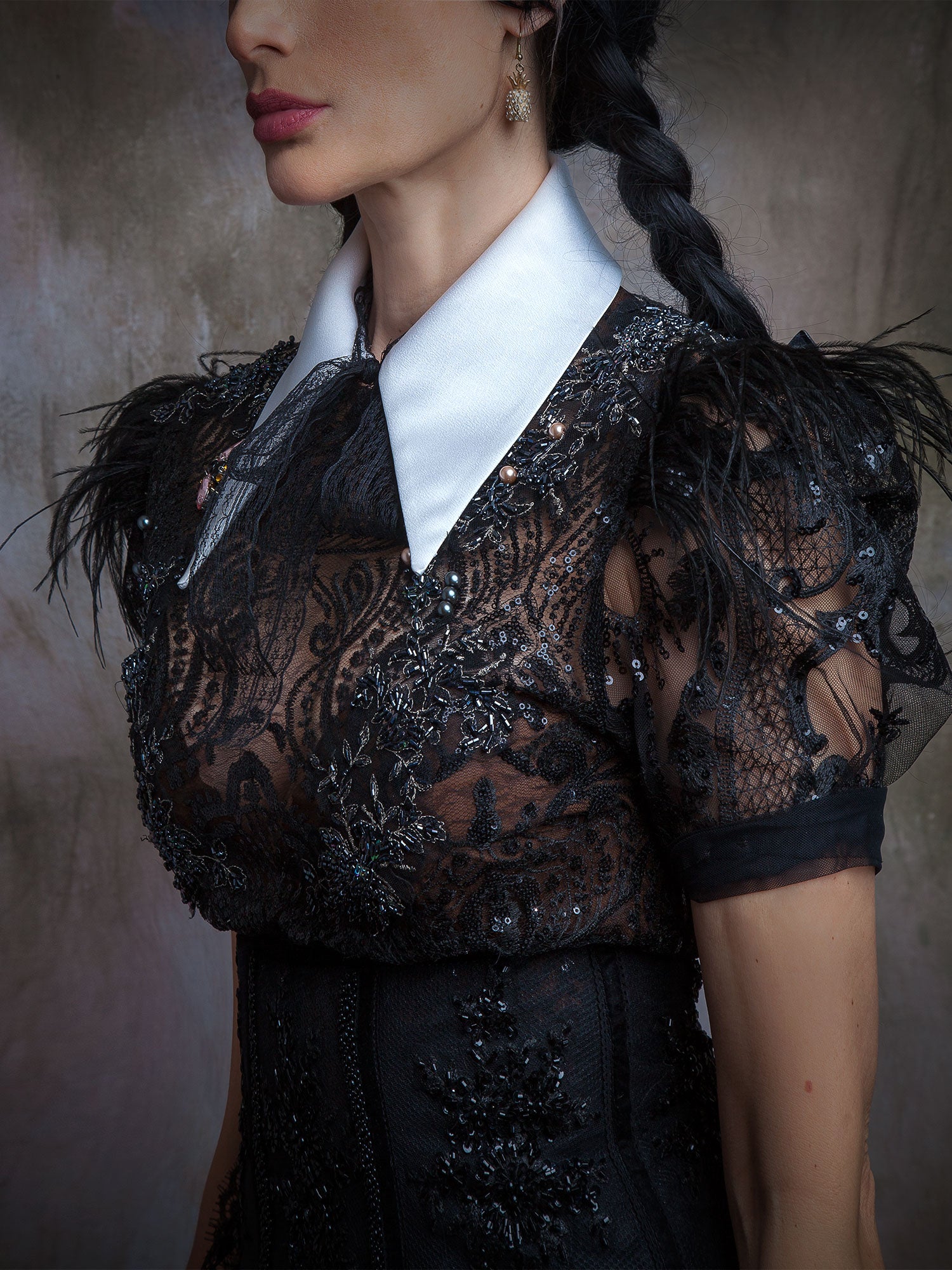 Wednesday Addams Removable White Pointy Collar - Mologoko Couture