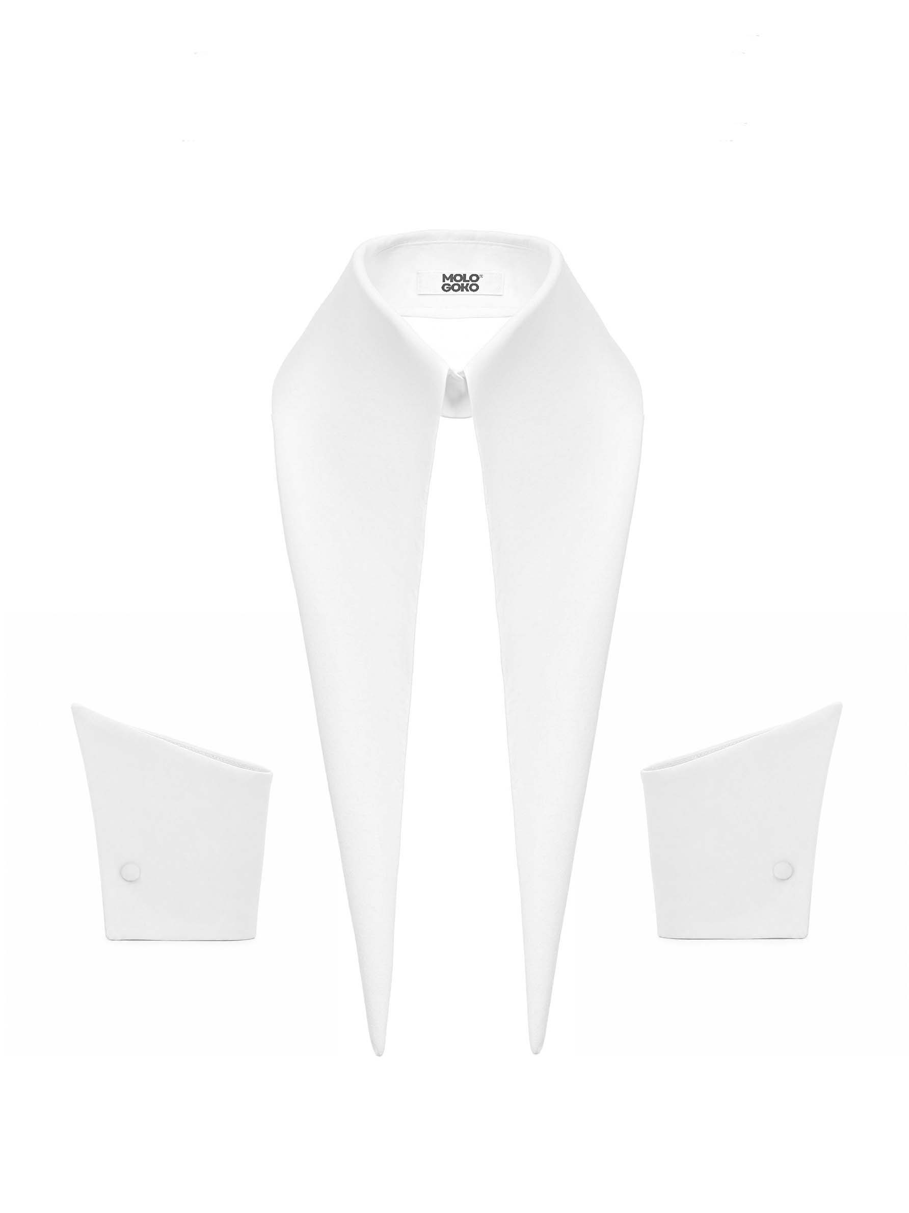 The Baroness 16” Long Detachable Collar Cuffs Set