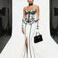 Chapel Window Evening Mermaid Style Front Slit Skirt