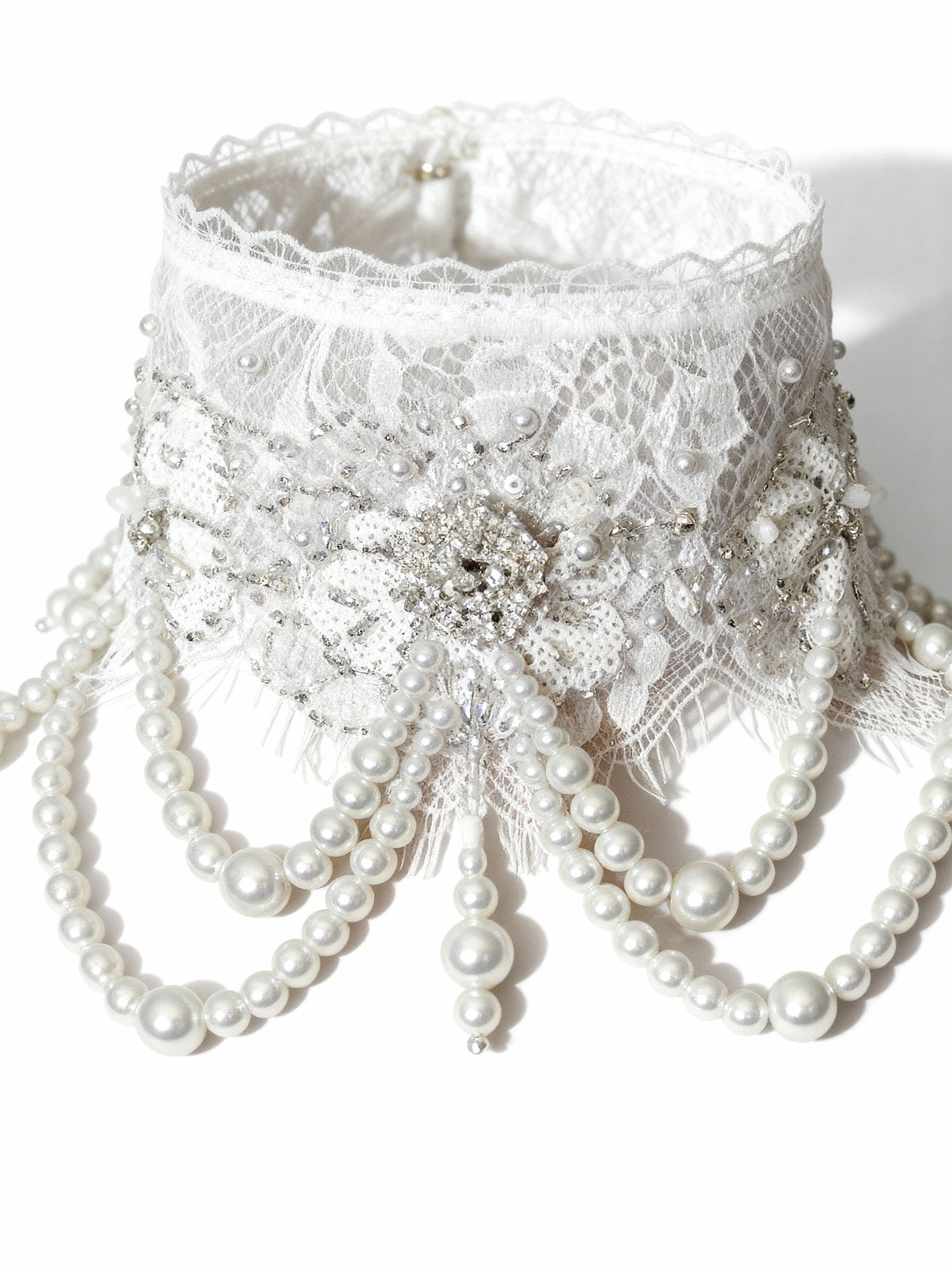 Bridal Beaded with Pearls Choker