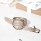 Leather Golden Beige Cuff Belt Bracelet - Mologoko Couture