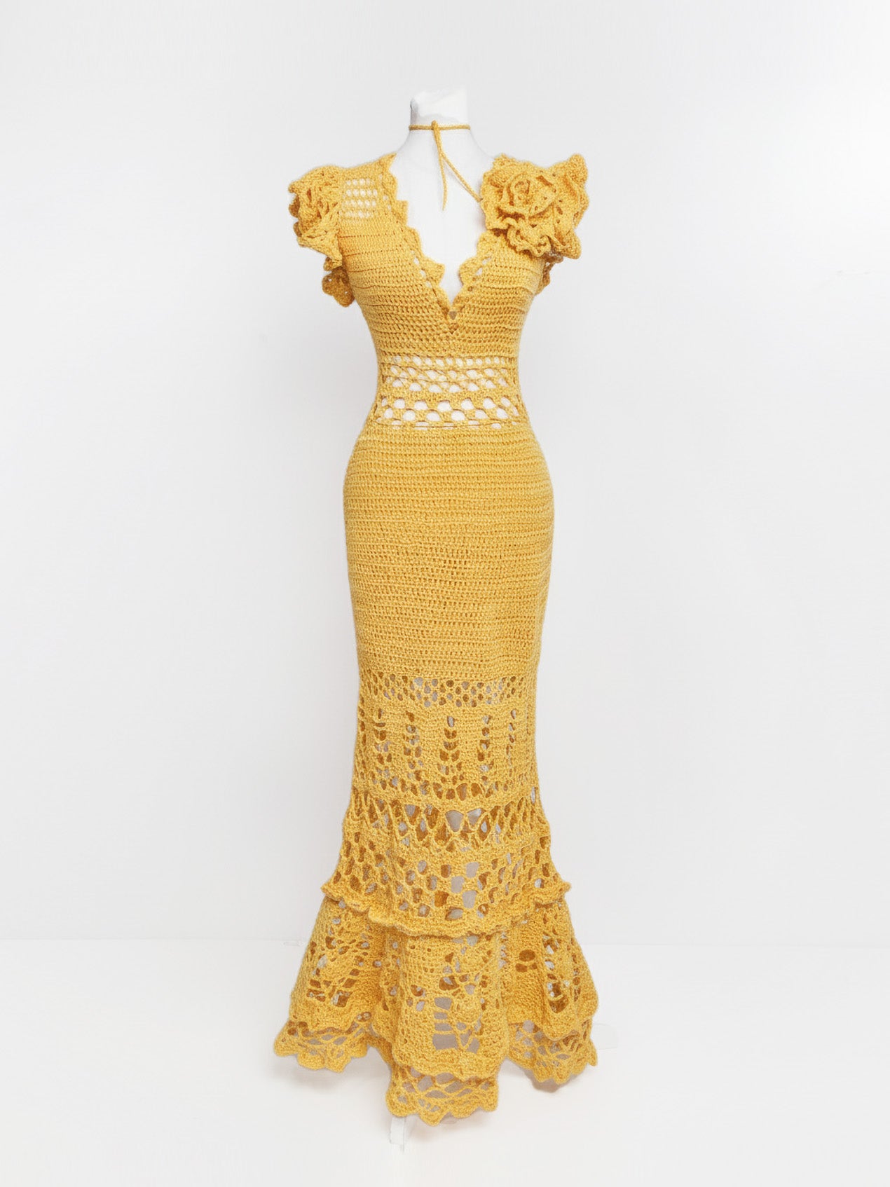 Blossom Crochet Maxi Dress Mologoko Couture Blossom Crochet Maxi Dress Mologoko Couture