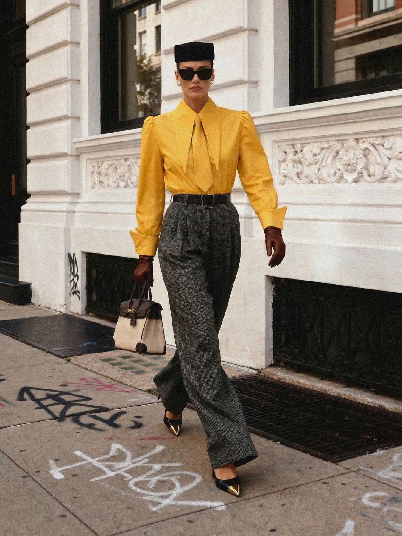 Viola Large Collar Long Sleeves Crop Top Shirt