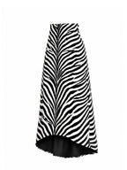 The Zebra Mirage High-Low Cotton Maxi Skirt