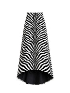 The Zebra Mirage High-Low Cotton Maxi Skirt