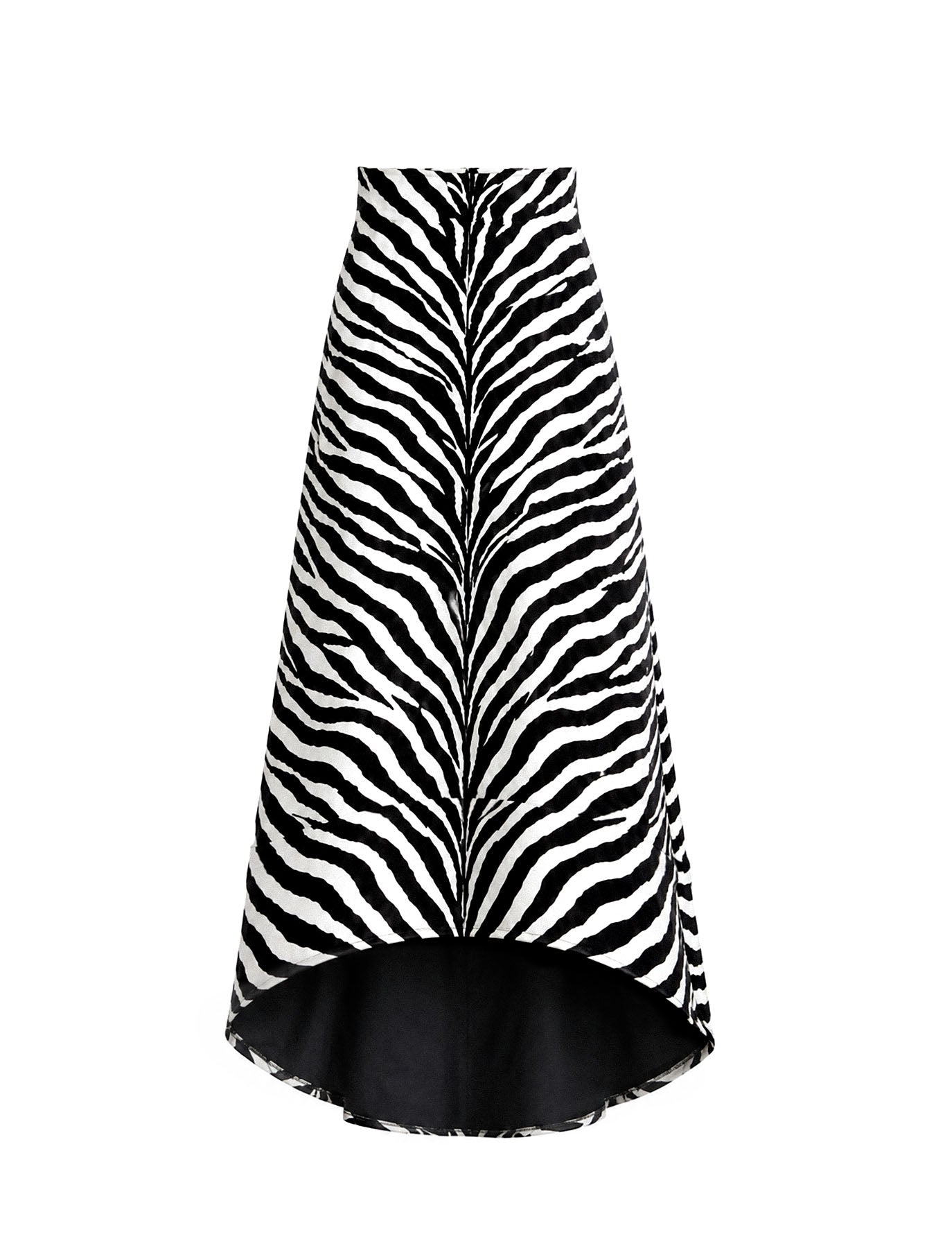 The Zebra Mirage High-Low Cotton Maxi Skirt