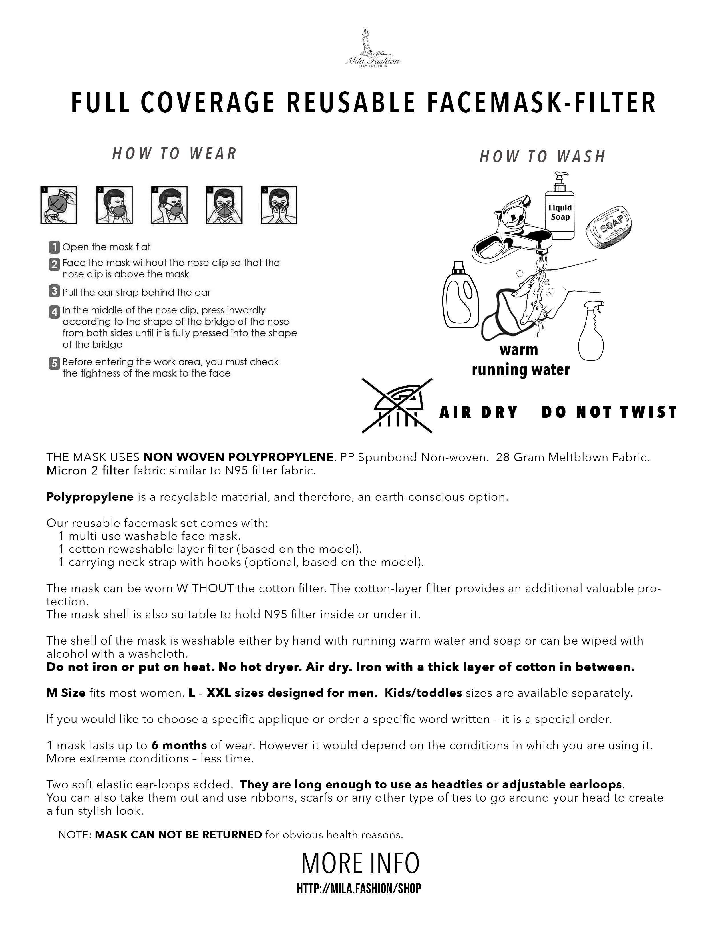 CUSTOM Camouflage Large Face Mask For Men With Beards + Lanyard - Mologoko Couture