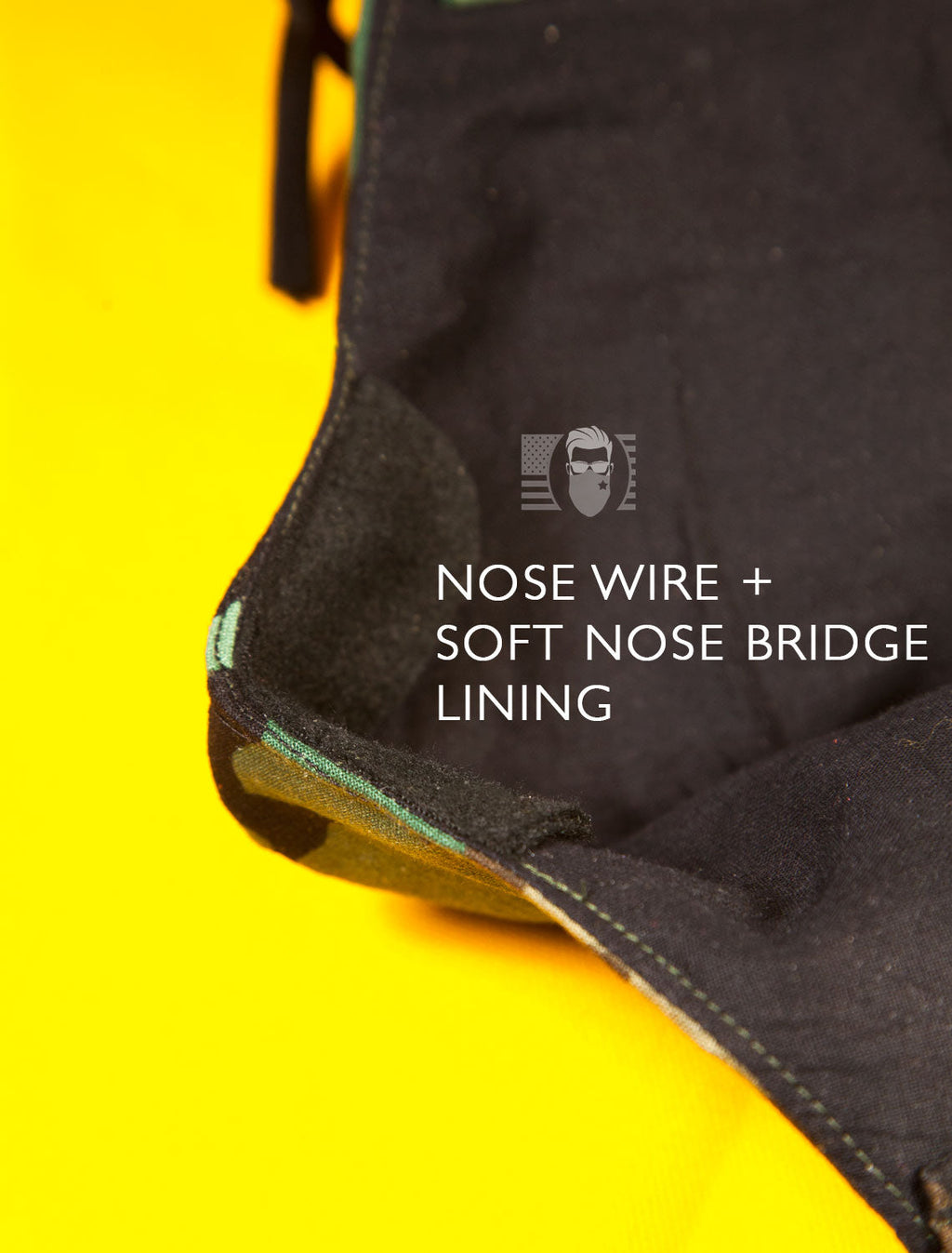 CUSTOM Camouflage Large Face Mask For Men With Beards + Lanyard - Mologoko Couture