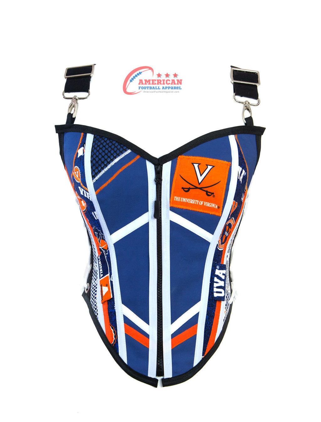 College Football UVA Cavaliers Team Fan Corset Top - Mologoko Couture