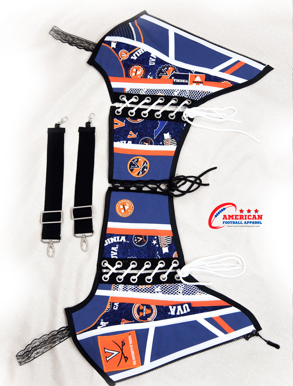 College Football UVA Cavaliers Team Fan Corset Top - Mologoko Couture