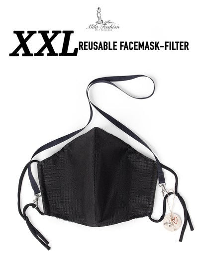 L – XXXL (2XL -3XL) EXTRA LARGE BEARD FACE MASK – FILTER + CARRYING STRAP - Mologoko Couture