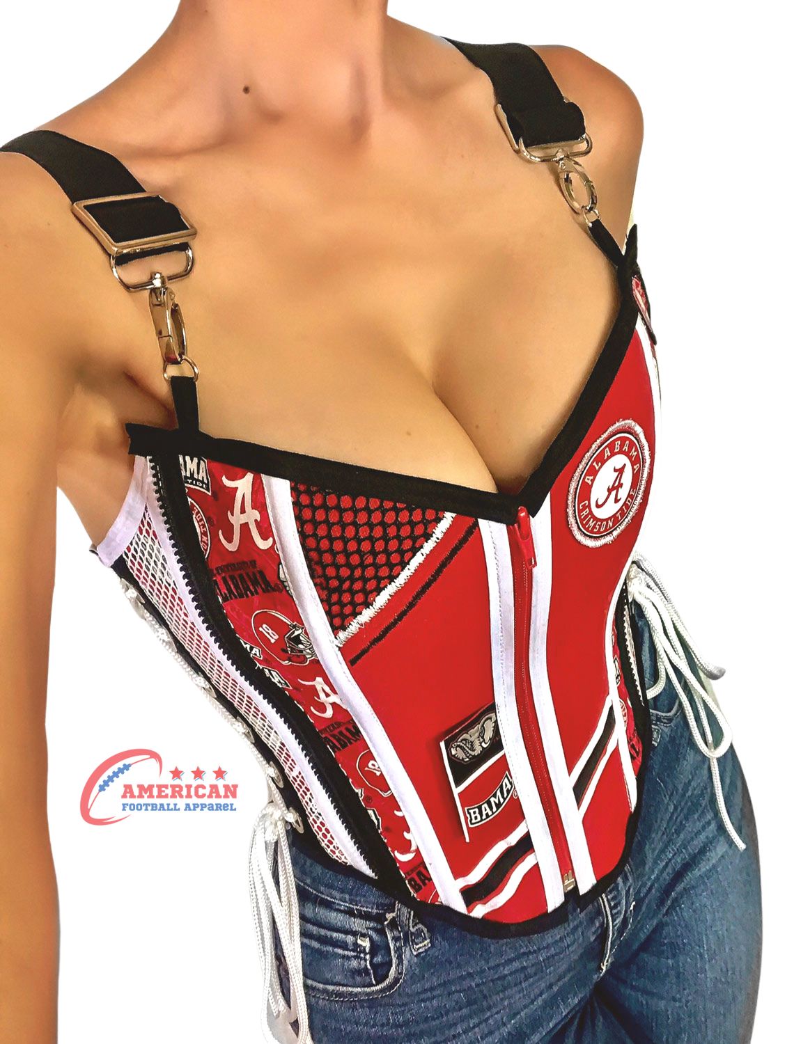 The University of Alabama Crimson Corset Top - Mologoko Couture